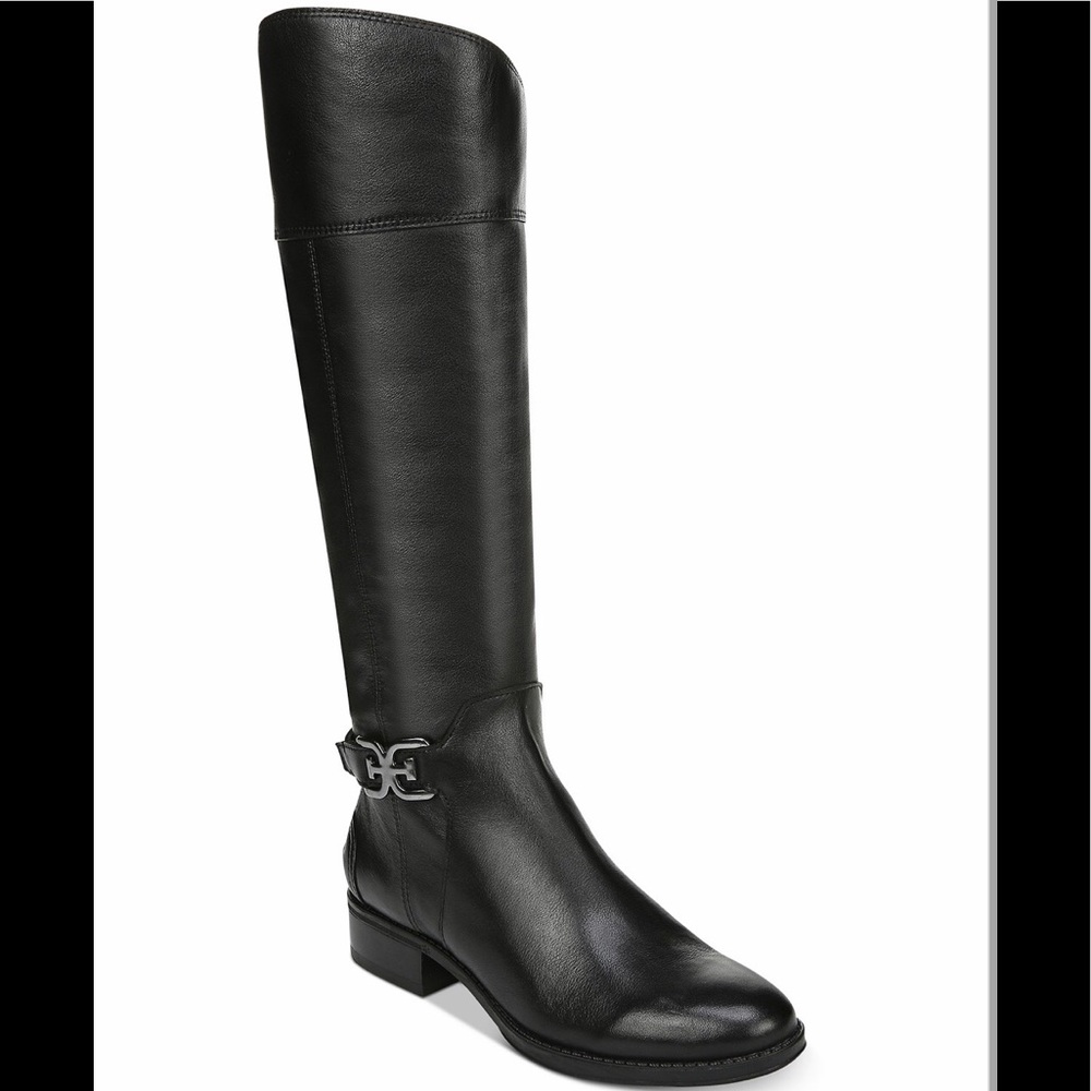 Sam Edelman Prisilla Lea Black Knee High Boot